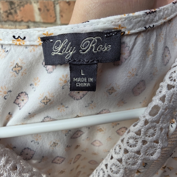 Lily Rose Patterned Midi Dress - Red and White - Picture 6 of 11